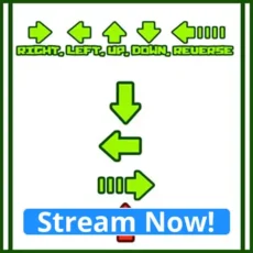 Right, left, up, down, reverse